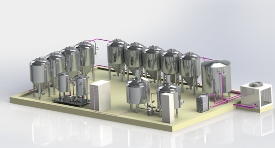 Concevez l'usine en fonction du client à la maison de brasserie d'équipement de brassage de bière pour la fabrication de bière de Walt