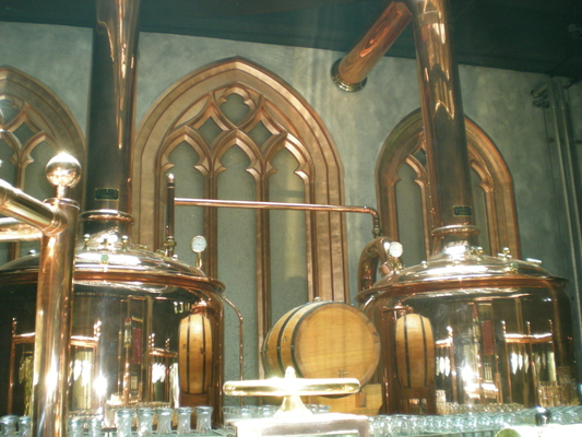 Équipement de cuivre de brassage de vapeur semi automatique, machine de la microbrasserie 500L