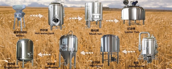 Fermenteur conique de l'équipement solides solubles de fermentation de bière de microbrasserie de bar 220V/380V