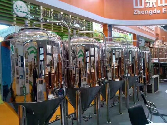 Acier inoxydable d'équipement clés en main automatique de microbrasserie ou matériel d'en cuivre