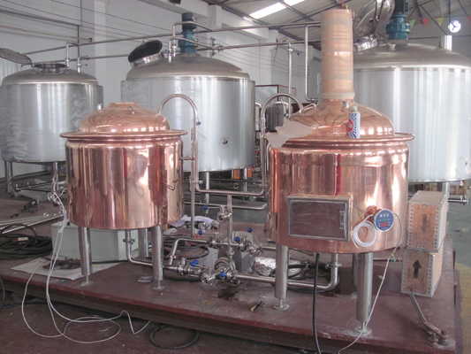 kit à la maison de brassage de bière de l'en cuivre 500L d'équipement rouge de brassage garantie de 1 an