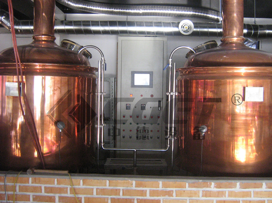 équipement rouge de   de brassage d'en cuivre de 100l 500l 1000l, mini système de brassage de bière