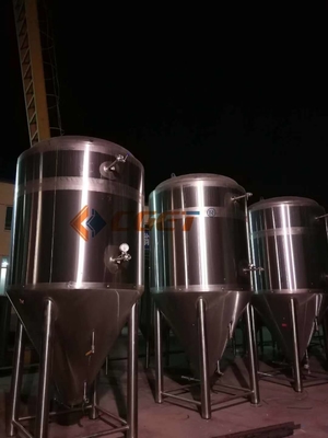 Fermenteur conique 3000L de bière de bière lumineuse revêtue verticale de cuve de fermentation