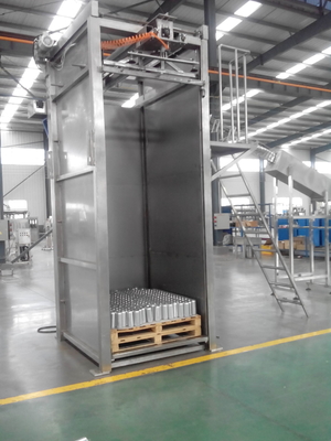 50Hz électrique chaîne de production d'emballage de 3 phases, bouteille peut machine de dépalettiseur