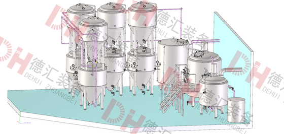Concevez l'usine en fonction du client à la maison de brasserie d'équipement de brassage de bière pour la fabrication de bière de Walt